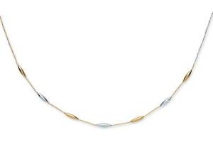 【送料無料】ネックレス　イエローホワイトゴールドyellow white gold fancy collarette 17｜hokushin