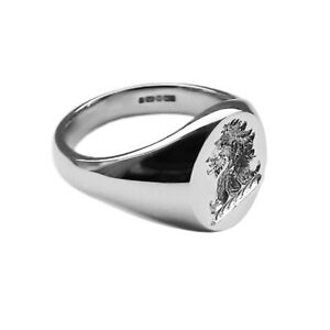 【送料無料】ネックレス　11 x9mm925your11 x 9mm 925 silver your family crest signet rings uk hallmarked solid sterling