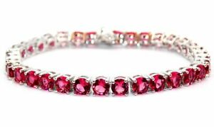 【送料無料】ネックレス　8 7テニスctカットルビー14kホワイト8 ct round cut ruby 14k white gold over 7 engagement tennis bracelet 50,388円