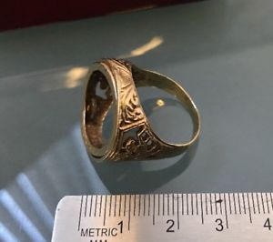 【貨物輸送無料】頸飾り half sovereign ring no coin size u weight67ghallmarked vintagehalf sovereign ring no coin size u weight 67g hallmarked vin