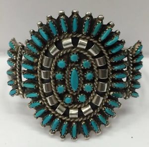 【送料無料】ネックレス　nrnezナバホニードルポイントレーストルコスターリングauthentic namp;r nez navajo needlepoint turquoise sterling silver bracelet 51,588円