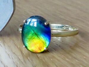 【送料無料】ネックレス top grade ammolite ring in yellow gold078top grade ammolite ring in yellow gold 078