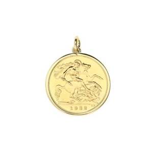 【送料無料】ネックレス ゴールドペンダント1982 gold halfsovereign pendant  47g
