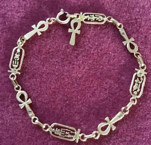 【送料無料】ネックレス　エジプトシンボルアンク18ct 52g18ct egyptian symbol bracelet ankh etc hallmarked 52g