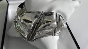 【送料無料】ネックレス デザイナーアミールｇスターリングシルバーカフブレスレットdesigner amir poran signed 49g sterling silver 925 chunky hammered cuff bracelet