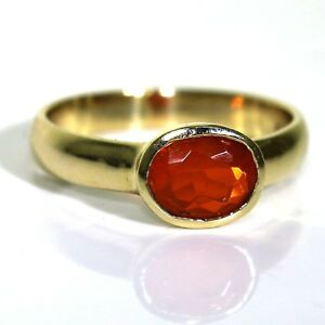 【送料無料】ネックレス　ファイアーオパール9ctイェローゴールドサイズl￣534vibrant fire opal 9ct yellow gold ring size l ~ 5 34