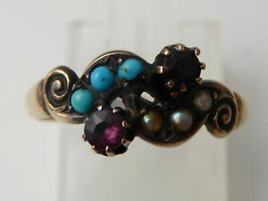 【貨物輸送無料】頸飾り ビクトリア9コンピュータ断層撮影法チェスタートルコパールvictorian gold garnet ring  9コンピュータ断層撮影法 chester  turquoise  pearl