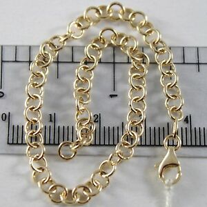【送料無料】ネックレス bracelet yellow gold 05 white750 18k rolocircles 4mm19cmmade in italybracelet yellow gold 0,5 white 750 18k rolo, circles