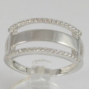 【送料無料】ネックレス white gold ring 750 18kveretta 3file with zircon cubicsquaredwhite gold ring 750 18k, veretta 3 file with zircon cubic, sq