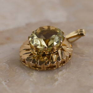【送料無料】ネックレス　ベリール9ctイェローゴールドビクトリアペンダント9ct yellow gold victorian retrospective pendant with beryl gemstone