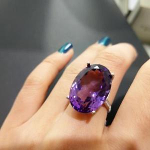 【送料無料】ネックレス　ブラジルアメジストリングlarge hyperbole ring with natural brazilian amethyst 225 ct