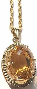 【送料無料】ネックレス ウェールズチェーンプリンスゴールドシトリンペンダント9ct gold citrine pendant on a 20 prince of wales chain