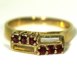 【送料無料】ネックレス モダンルビーイエローゴールドリングサイズmodernist geometric natural ruby 9ct yellow gold ring size m 12 ~ 6 12