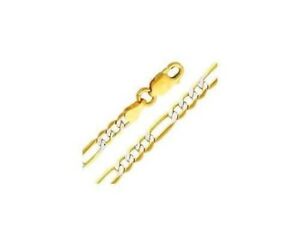 【送料無料】ネックレス　14k2ホワイトフィガロイタリアチェーンネックレス35mm 2024