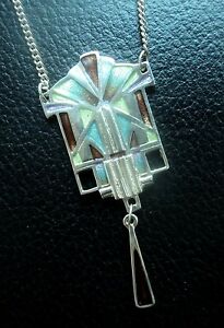 【送料無料】ネックレス スコットランドシルバーエナメルアールデコペンダントパットチェイニーattractive large scottish silver amp; enamel art deco pendant 1980s  pat cheney