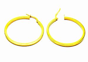 【送料無料】ネックレス　yellow gold earrings 18kt rings circle rod squareyellow gold earrings 18kt rings circle rod square