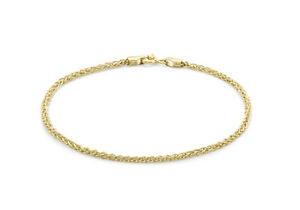 【送料無料】ネックレス 9ctイェローゴールド050 spigaチェーン19cm75ニュー9ct yellow gold 050 spiga chain bracelet 19cm75