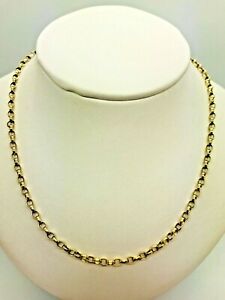 【送料無料】ネックレス　9ctベルチャー 309ct yellow solid gold oval belcher chain 30