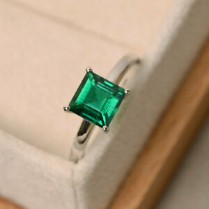 【送料無料】ネックレス 150 ctエメラルド14kホワイトゴールドサイズn 12moカット150 ct emerald wedding ring princess cut 14k solid white gold size n 12 m o