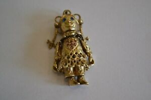 【送料無料】ネックレス　ヴィンテージラグドールペンダントvintage 9ct rag doll gemstone pendant heavy｜hokushin