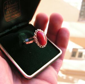 【送料無料】ネックレス　オリジナルサルジニアサイズ75イタリア18kイェローゴールドアカサンゴestate 18k yellow gold red coral original sardinia ring size 7,5 made in italy