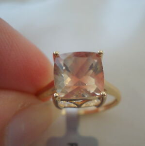 【送料無料】ネックレス　ピンクオレゴンcertified natural pinkpeach oregon sunstone gold ring