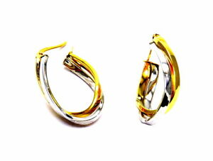【貨物輸送無料】頸飾り 18kt 7501000イアリングホワイトゴールドgold earrings 18kt 7501000 rings  wheels yellow and white gold