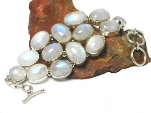 【送料無料】ネックレス　ムーンストーンスターリングシルバーブレスレットボックスmoonstone sterling silver 925 gemstone bracelet gift boxed