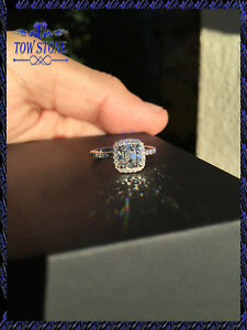 【送料無料】ネックレス　150ctクッションカットvvs1daimond14kホワイト150ct cushioncut vvs1daimond halo brilliant engagement ring 14k white gold｜hokushin