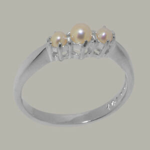 【送料無料】ネックレス z10ctホワイトゴールドパールwomensサイズjsolid 10ct white gold full pearl womens trilogy ring sizes j to z
