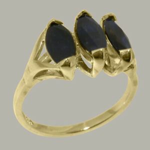 【送料無料】ネックレス ソリッドイエローゴールドサファイアリングサイズsolid 9ct yellow gold natural sapphire womens trilogy ring sizes j to z