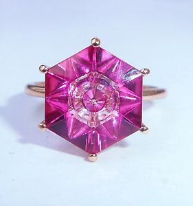 【送料無料】ネックレス　レーラーquasarcut 9ctピンクトパーズサイズj12limited edition lehrer quasarcut 9ct rose gold hot pink topaz ring, size j12