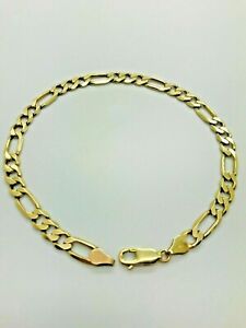 【送料無料】ネックレス　9ctフィガロ 109ct yellow solid gold figaro bracelet 10