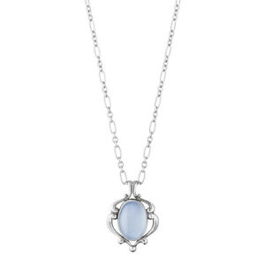 【送料無料】ネックレス　ゲオルクイェンセンペンダントスターリングシルバーgeorg jensen heritage 2019 pendant blue chalcedony oxidised sterling silver