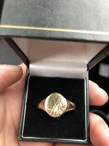 【送料無料】ネックレス　9ct9ct gold signet ring