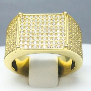 【送料無料】ネックレス　awesome 9ct yellow gold cubic zircon*squarecut* bling ring sizep1817awesome 9ct yellow gold cubic zircon *square cut* blin 57,588円