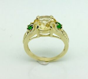 【送料無料】ネックレス　ゴールドシトリンリングサイズ9ct gold citrine ring size n