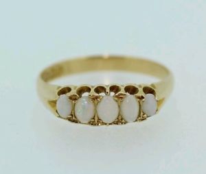 【送料無料】ネックレス　ヴィンテージ18ctイェローゴールドオパールエタニティーリングvintage 18ct yellow gold opal eternity ring
