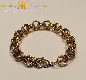 【送料無料】ネックレス　メンズインチベルチャーゴールドブレスレットスターリングシルバーローheavy mens 9 inch belcher bracelet sterling silver dipped in 9ct gold 65g｜hokushin