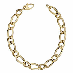 【送料無料】ネックレス　イエローゴールドリンクブレスレット14k yellow gold alternate links bracelet, 75｜hokushin