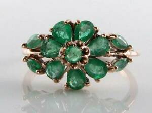 【送料無料】ネックレス　class 9k 9ct rose gold colombian emerald victorianins flower ring free resizeclass 9k 9ct rose gold colombian emerald vict