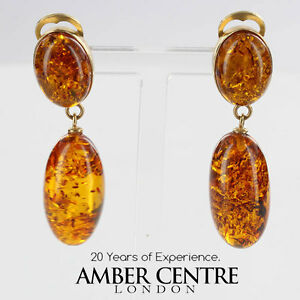 【送料無料】ネックレス　イタリアハンドメイドバルトゴールド￥ドロップクリップitalian handmade baltic amber drop clips in 9 ct gold gcl0024 rrp550