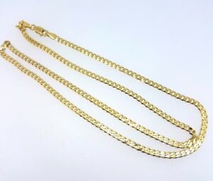 【貨物輸送無料】首飾り 9k繋がりchain_50珊_375イェローゴールド9k flat curb link chain_50珊_375 yellow gold ジュエリー・アクセサリー-ネックレス・ペンダント-男女兼用アクセサリー