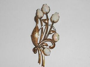 【送料無料】ネックレス　ヴィンテージゴールドオパールピンvintage 1950s 18k gold and opal pin 6kj