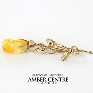 【送料無料】ネックレス　イタリアバルト9ctブローチgb0028y rrp500italian made unusual baltic amber rose in 9ct gold brooch gb0028y rrp500