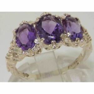 【送料無料】ネックレス　z10ctホワイトゴールドアメジストwomensサイズj10ct white gold natural amethyst womens trilogy ring sizes j to z