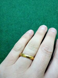 【送料無料】ネックレス　22ctコートkl19314mm49gantique 22ct gold wedding court ring, kl hallmark 1931, solid 49g, 4mm wide