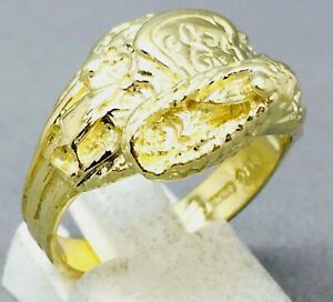 【送料無料】ネックレス　ハンドメイドイエローゴールドロープサイズサドルhandmade 9ct yellow gold *saddle with rope* signet ring size s 1124 59,388円