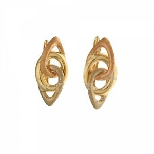 【送料無料】ネックレス クラシコビアンコロサorecchini classico stampato in oro giallo, bianco e rosa 18kt
