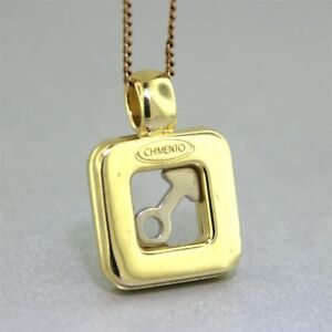 【送料無料】ネックレス　ホワイトゴールドシンボルペンダントメッキyellow amp; white gold chimento male symbol pendant guaranteed genuine 18k gold｜hokushin